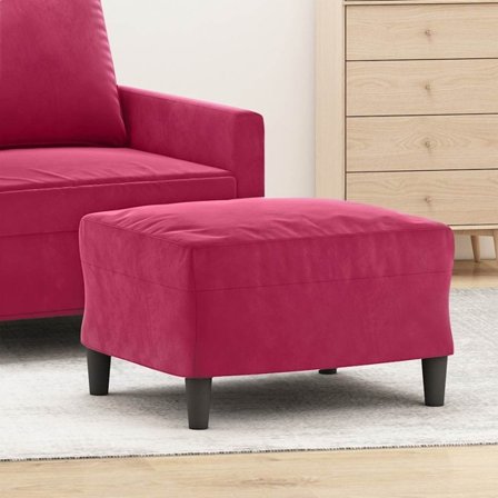 vidaXL Fotpall vinröd 60x50x41 cm sammet