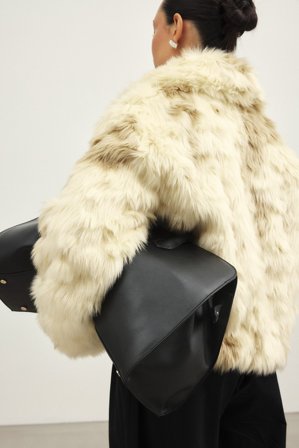 Handpicked x NA-KD Veste courte en fausse fourrure - Manteaux en fausse fourrure - Beige - EU 38