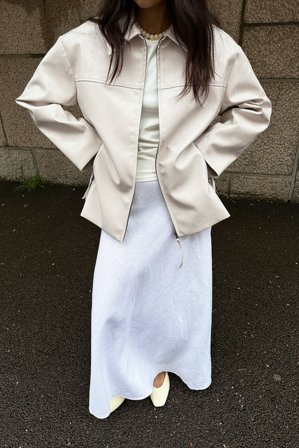 NA-KD Jacka i PU med blixtlåsdetalj - Jackor i läderimitation - Beige - EU 32