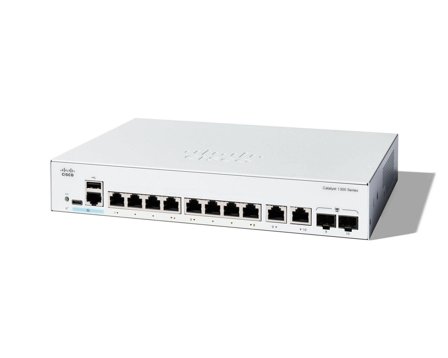 Cisco Catalyst 1300-8T-E-2G - switch - 8 porter - Styrt - rackmonterbar