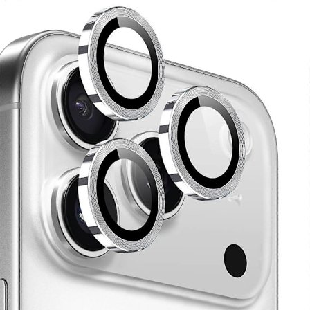 NORTHJO 1 Sæt til iPhone 17 Pro Max/17 Pro Hærdet Glas Kameralinse Film CD Årer Metal Ring Linse