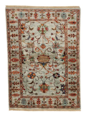 Orientalischer Ziegler Ariana Teppich 103X143 Braun/Dunkelgelb Wolle, Afghanistan