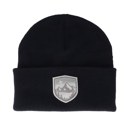Wild Spirit - Black cuff Beanie - Starry Mountain Patch Grey/Black Beanie @ Hatstore