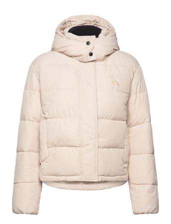 Monologo Non Down Short Puffer Fôret Jakke Creme Calvin Klein Jeans*Betinget Tilbud
