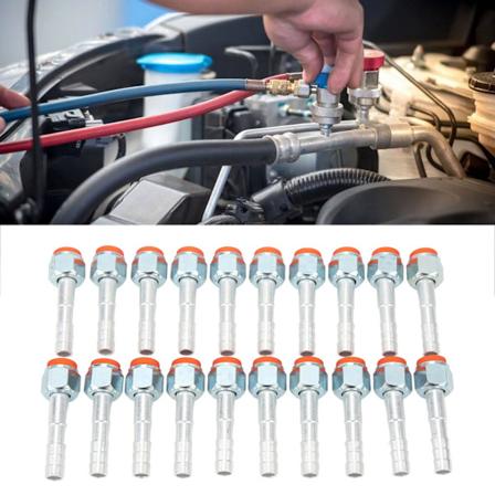 20 stk Klimaanleggsslange Barb-kobling Rett Aluminium Høy styrke Universal for Biler Lastebiler 1/2 tommer