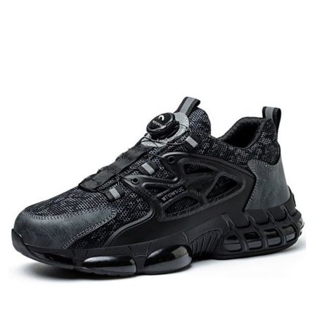 Sikkerhedssko MTOWSUC 678 Mænd Drejelig Knop Anti-klem og punkteringssikre Arbejdssko Sort Grå