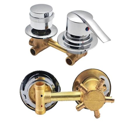 2/3/4/5-vägs blandare i mässing för dusch, gängad/intubationsblandare för dusch, kallt och varmt vatten badkar kran för duschkabin/ångrum - WELLNGS