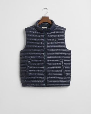 GANT - Tenårings skinnende lett og polstret vest evening blue