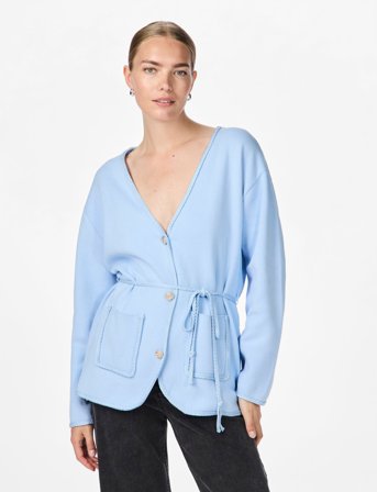 YAS Yasbrema Ls Knit Cardigan - Blue - M