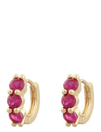 Kelly Small Ring Ear Accessories Jewellery Earrings Hoops Rosa SNÖ Of Sweden