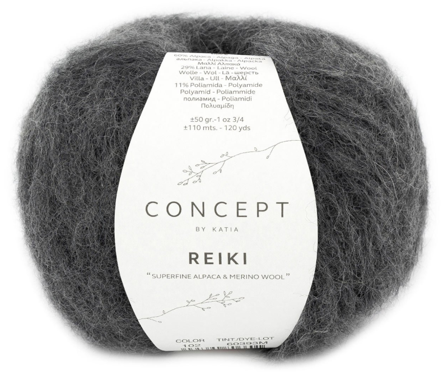Katia Reiki Mørk-Grå 102, 50g