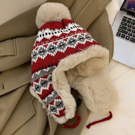 Lei Feng Lue Strikkelue RØD