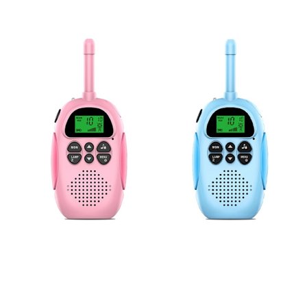 Barne Walkie Talkies, Oppladbar Walkie Talkie med 16 Kanaler 2-veis Radio, 3 KM for Utendørseventyr Camping Vandring, Julegave