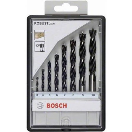 Bosch 2607010533 Robust Line Träspiralborrsats 8 delar, Borra & mejsla
