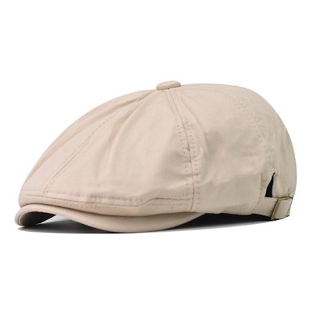 Beige beret til forår og efterår, enkel retro hat