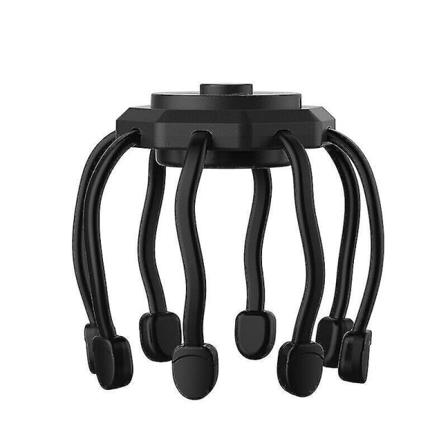 Elektrisk hodebunnsmassasje 3 moduser trådløs bærbar 360 graders hodemassasjer svart