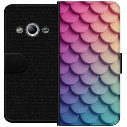 Kompatibel Tegnebogsetui til Samsung Galaxy Xcover 3 Skaligt pastelpattern med bløde overlappende former i lyserøde, lilla og blå nuancer, der skab