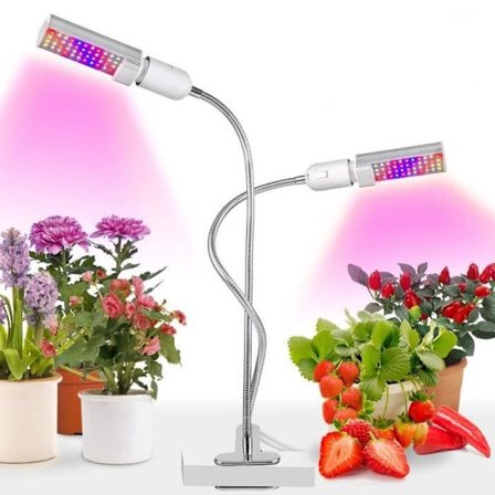 Wolka Dual Head LED Plantelys for Innendørsplanter