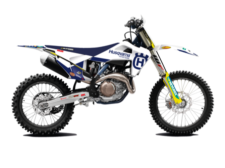 Stickerset + Zadel Blackbird Replica - Husqvarna TE 150 2020-2023