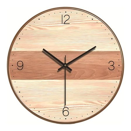 Veggklokke 30cm - Tre