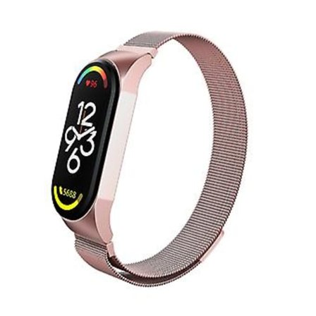 Metallband till Xiaomi Mi Band 7 (Roséguld)