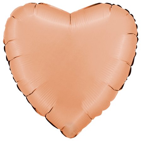 Folieballong Hjerte Satin Peach