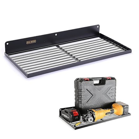 Veggmontert verktøyholder Oppbevaringshyller Svart Karbonstål