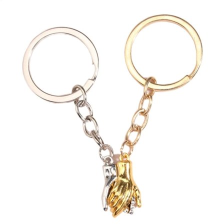 Pariskunnallinen avaimenperä Pari käsi kädessä avaimenperä C C