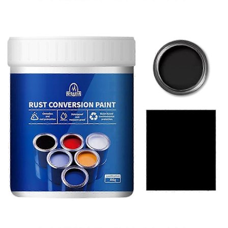 Vattenbaserad Industriell Rostskyddsfärg 500g Svart Rostomvandlingsfärg Väderbeständig Rostomvandlare För Metall