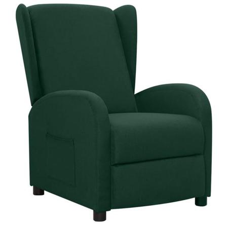 Vidaxl Reclinerfåtölj Mörkgrön Tyg Grön