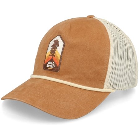 Wild Spirit - Retro Pine 939 Bachelor Toast/Sand/Cream Trucker Trucker Brown Cap - @ Hatstore