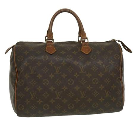 Louis Vuitton Vintage, Pre-owned Speedy 35 Monogram Handbag Bruin, Dames, Maat:ONE Size