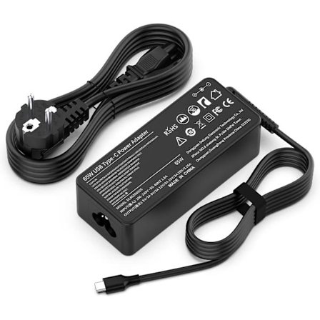 Oplader til 65W Lenovo USB C bærbar computer ThinkPad T480 T480s T490 T490s T495 Type C adapter