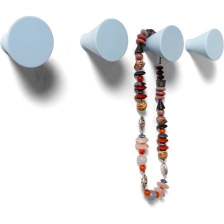 Blå veggmontert klesstang - Dekorativ veggmontert klesstang med kroker Moderne soveromsdesign - Originale entréklesstenger Dekorativ Ba