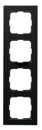 Elko Plus Option Kombinasjonsramme glass, svart 4, Strømbrytere & vegguttak