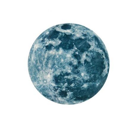 Kiddale Selvlysende Måne - Selvlysende Væg- eller Loftkunst Klistermærker Aftageligt Selvklæbende Vægdekor til Børneværelse