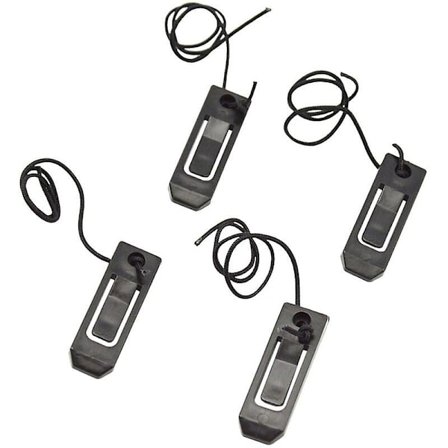 4 STK Sup Split Surfer Paddle Board Fin Clip Vandseparator Vandski Fish Fin Clip Spænde Paddleboard Surfboard Tail Clip, Sort