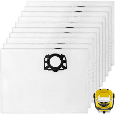 Kompatibla 10-pack KFI 357 dammsugarpåsar för Kärcher dammsugarpåsar kompatibla med Kärcher WD 2 Plus WD 3 WD 3 Battery