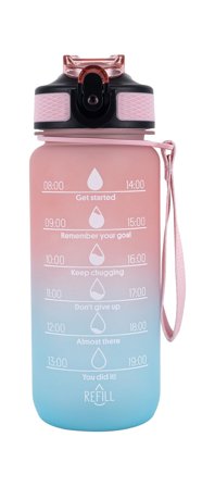Elevate Motivations Vandflaske 600 ml Light Pink/Light Blue, Sport & Velvære, Drikkedunke & Shakers, Drikkedunke