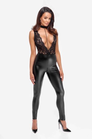 F298 Libido Catsuit med halsband och pärlkedja - Vuxen.se - Sexiga catsuits & playsuits