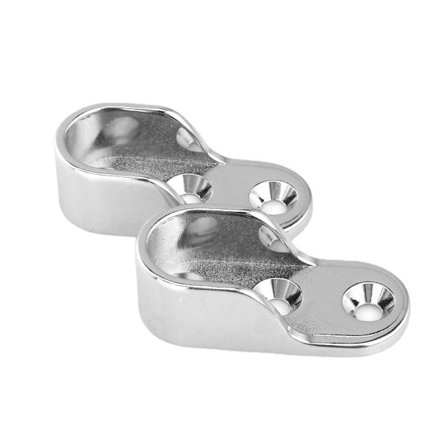 Sidohållare i metall för garderobsrör - för stång - förnicklad stål - 10 st