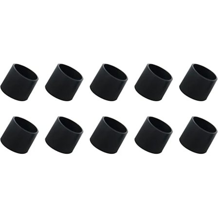 40 stk. Stolebensbeskyttere (14 mm i diameter), Gummifødder til møbler, Gulvbeskyttere - til sofa, bord, udendørs møbler, sort