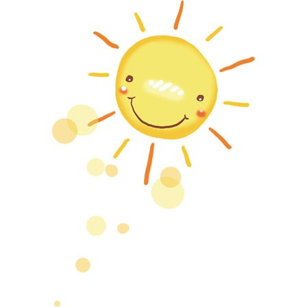 En uppsättning leende sol väggdekaler Väggdekal - Väggdekoration