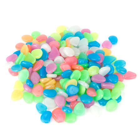 200 kappaletta valaisevia kiviä: Värikkäitä fluoresoivia kiviä puutarhan, akvaarion ja kalasäiliön koristeluun