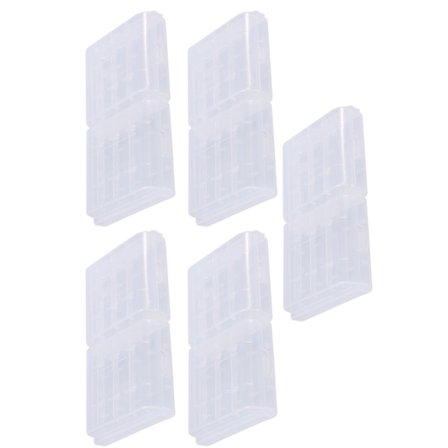 10 stk. Multifunksjonell Gjennomsiktig Hard Plastikkeske Holder Oppbevaringsboks For AA AAA Batteri