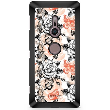 Bjornberry Sony Xperia XZ2 Skal - Fjärilar & Rosor
