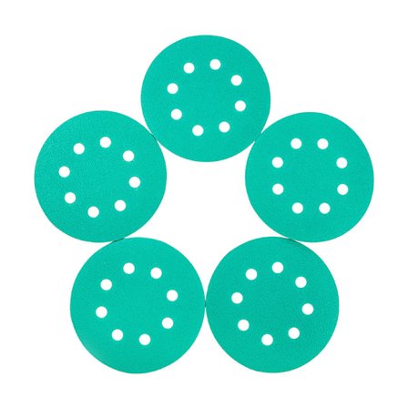 50 stycken 5 tum torrt grönt frostat papper 8 hål 125 mm