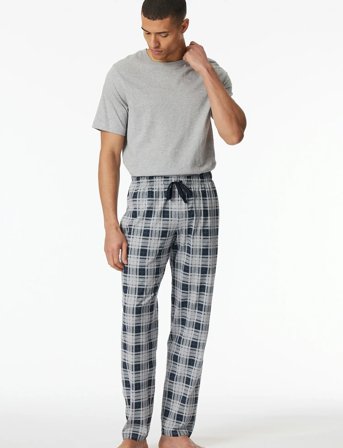 Schiesser Long Pants - Blue - S