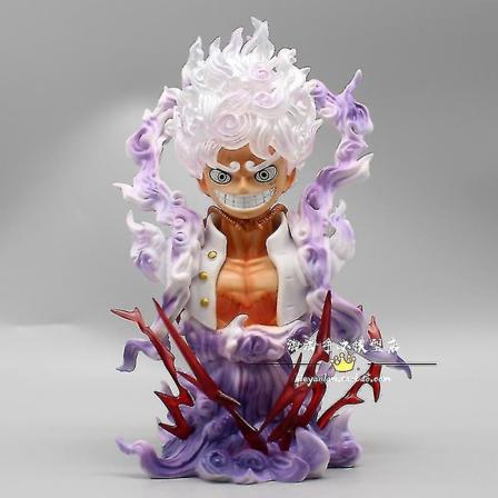 One Piece Luffy Gear 5 Anime Figur Sun God Nika 17cm PVC Action Figurine Statue Samleobjekt Modelldukke Leker for Barn Gave C Db with box 17cm bust