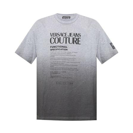 Versace Jeans Couture, Printed T-shirt Szary, Mężczyzna, Rozmiar: XL